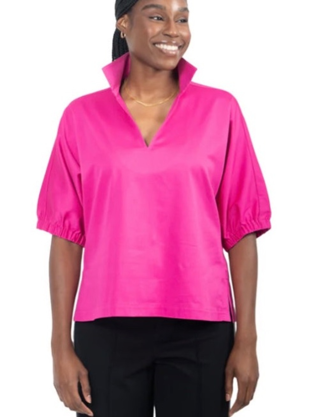 Emily McCarthy Fuchsia Fedora Poppy Top